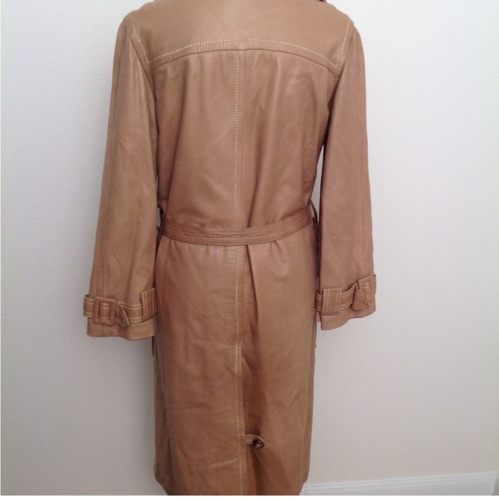 Loewe Vintage Jacket Coat Leather Trench Long - Picture 3 of 10